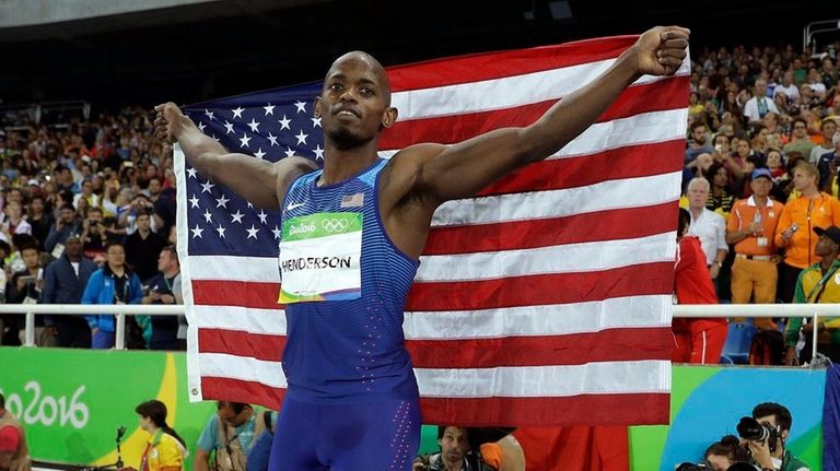 United States' Jeff Henderson celebrates with the U.S.