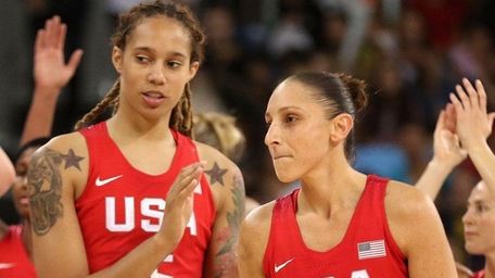 Brittney Griner and Diana Taurasi  of United States