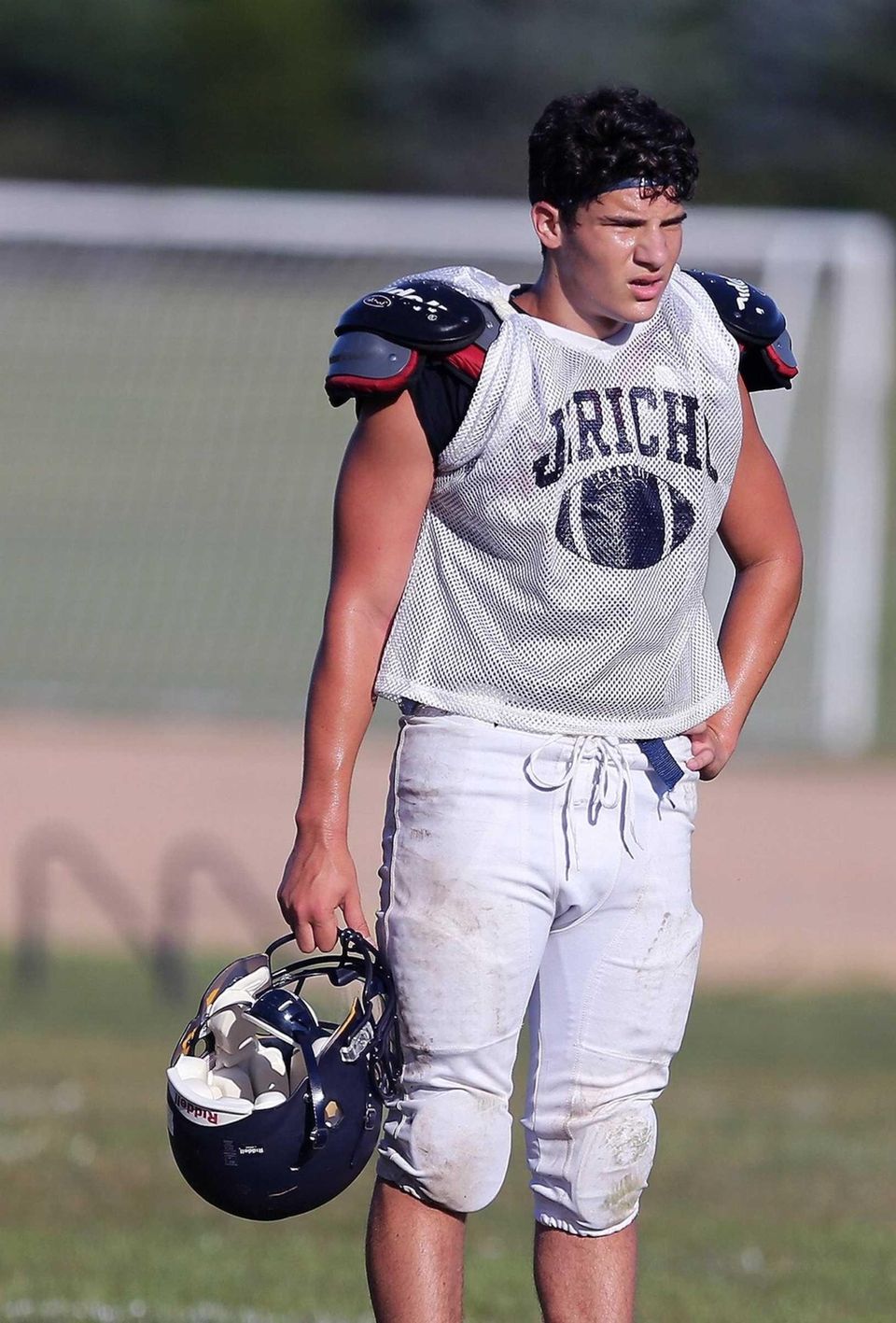 Jericho's QB Ross Platz looks on during quick