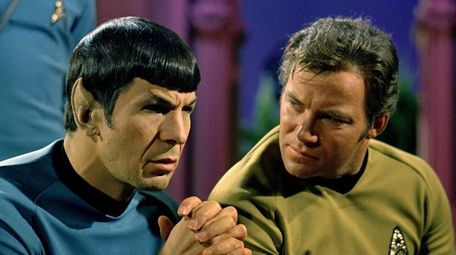 Leonard Nimoy, left, played Spock and William Shatner