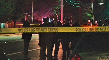 Suffolk County police at the scene in Central