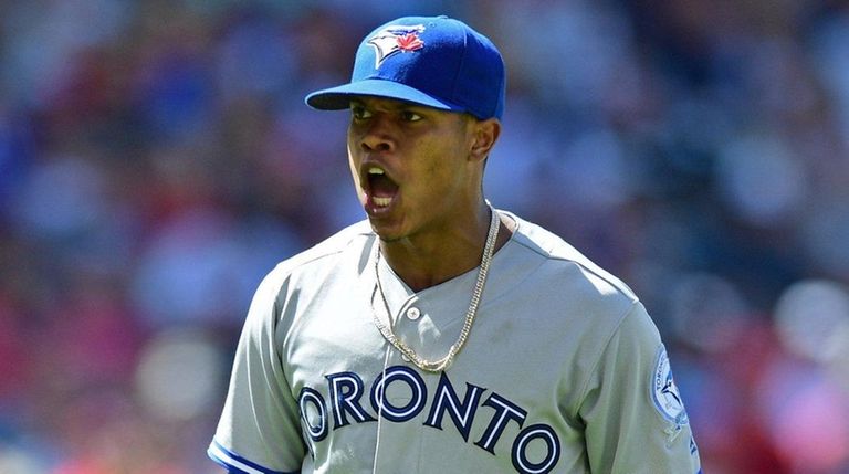Toronto pitcher Marcus Stroman, out of Patchogue-Medford, shown