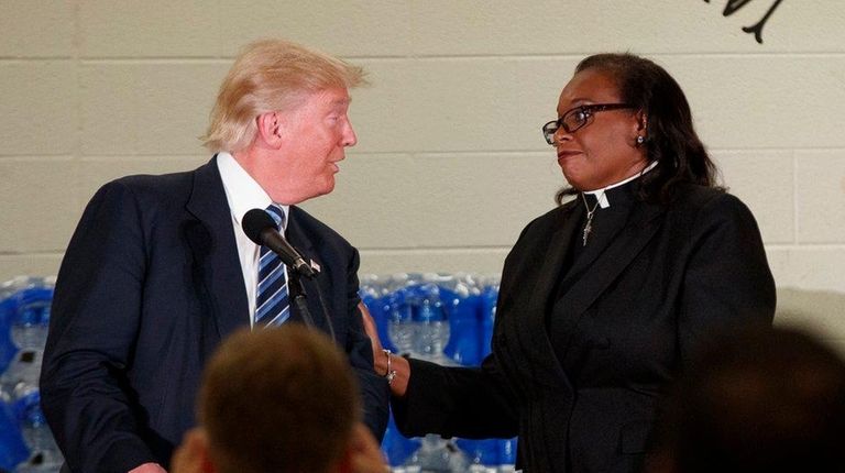 The Rev. Faith Green Timmons interrupts Republican presidential