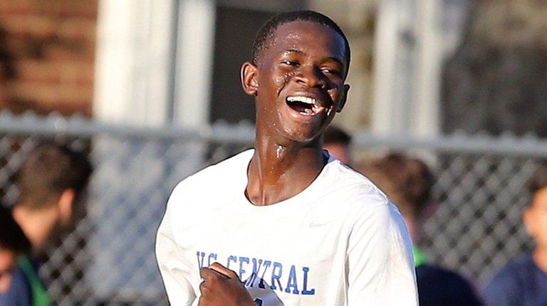 Valley Stream Central's Gerry Thermal is happy after