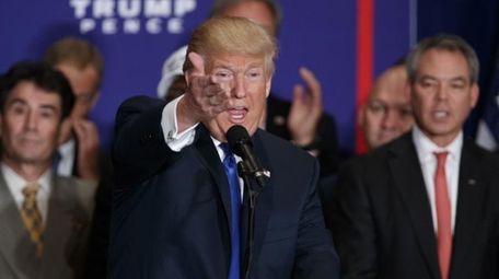 Republican presidential nominee Donald Trump says during a