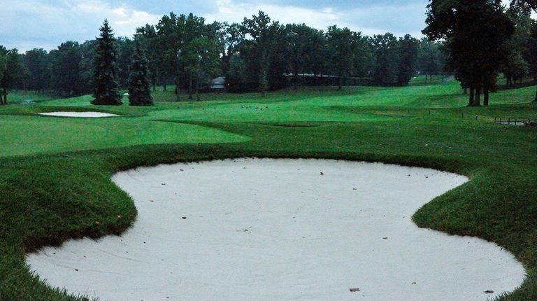 A sand trap on the recently renovated North
