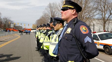Nassau Police patrol where Donald Trump's rally was