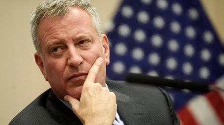 Mayor Bill de Blasio's job-approval rating has risen