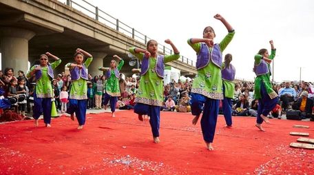 The Aria dance company performs Bollywood dancing during