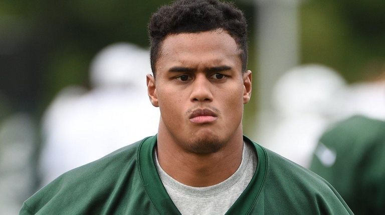 New York Jets' cornerback Dexter McDougle runs to