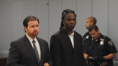 Oniel Sharpe Jr., inside Judge Camacho's courtroom at