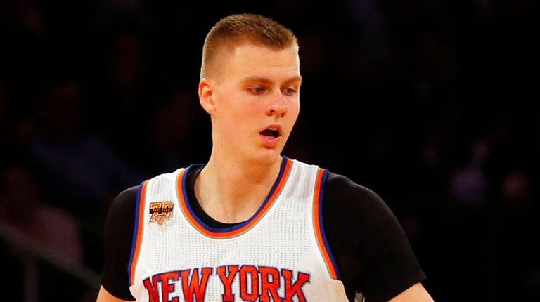 Kristaps Porzingis #6 of the New York Knicks