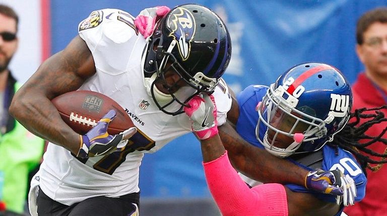 Janoris Jenkins of the Giants commits a face