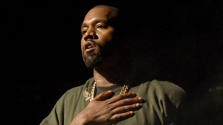 Kanye West performs at the 2015 iHeartRadio Music