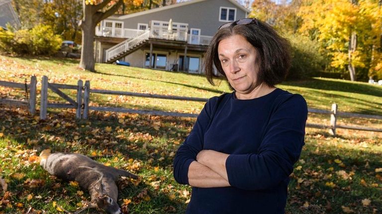 Cindy Gavel, of Asharoken, stands near a hunted