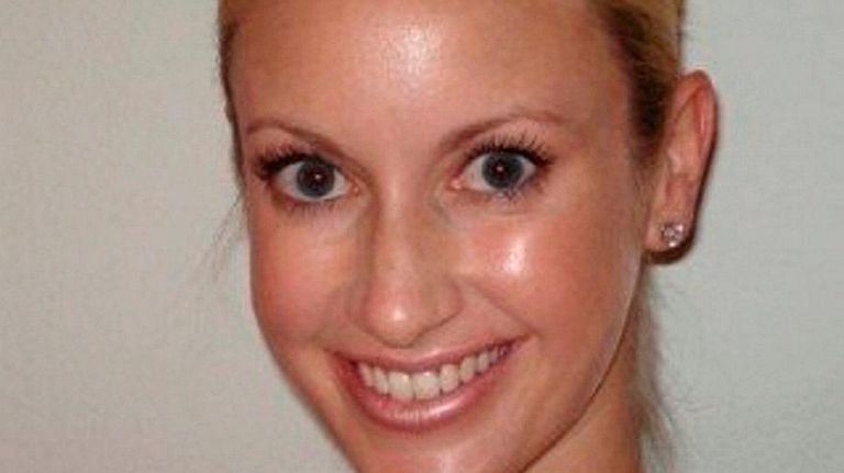 Police investigate the scene where Kiersten Rickenbach Cerveny,