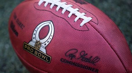 The Pro Bowl logo on a football during