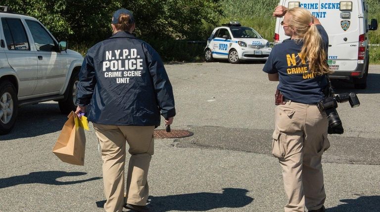 Evidence is removed from the scene after the