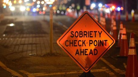 Nassau police conduct a DWI checkpoint on Jan.