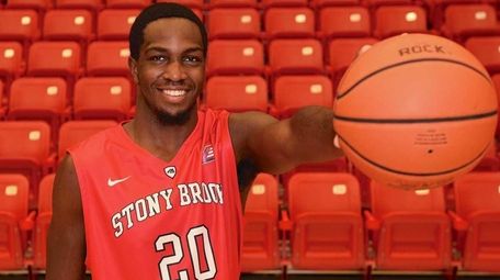 Stony Brook forward Jameel Warney poses for a