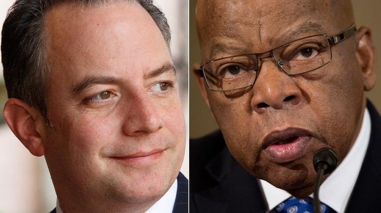 Reince Priebus, left, President-elect Donald Trump's chief of