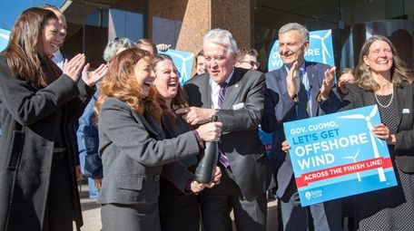 Adrienne Esposito, second from left, and environmentalists from