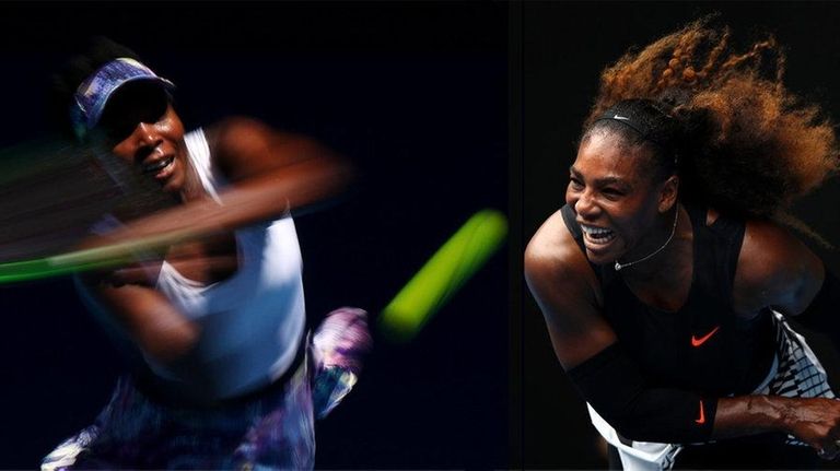 This composite image shows Venus Williams, left, and
