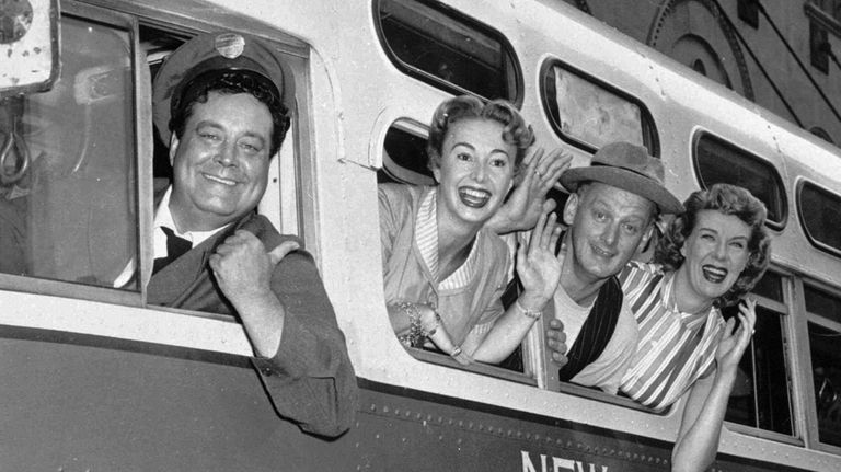 From left, Jackie Gleason, Audrey Meadows, Art Carney