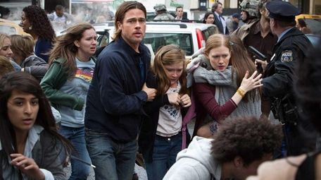 Brad Pitt and Mireille Enos in