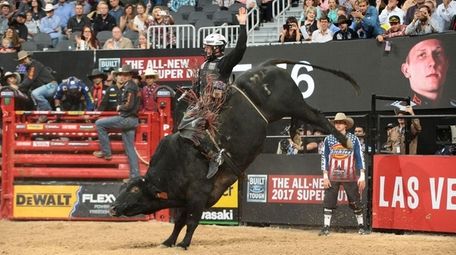 Cooper Davis rides a bull named Dead Calm