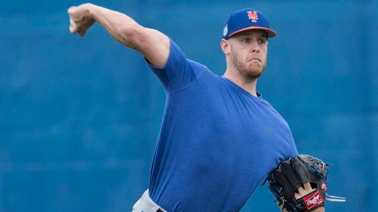 Mets pitcher Zack Wheeler during a spring training