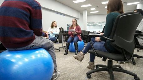 At SupplyHouse.com, employees meet at the company's Melville