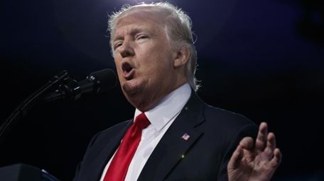 President Donald Trump speaks at the Conservative Political