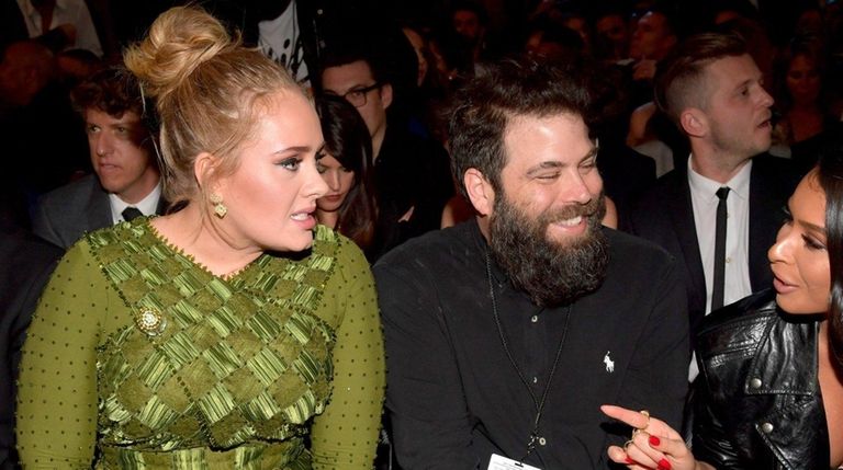 Adele and Simon Konecki at the Grammy Awards