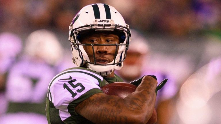 New York Jets wide receiver Brandon Marshall (15)