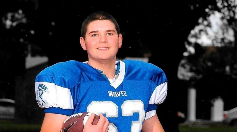 John Anderson in his Riverhead High School football
