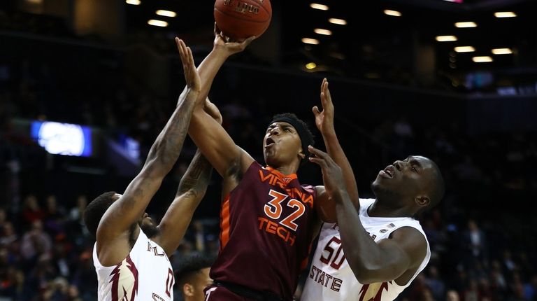 Zach LeDay #32 of the Virginia Tech Hokies