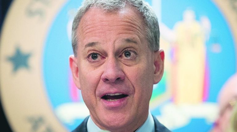 New York Attorney General Eric Schneiderman speaks during