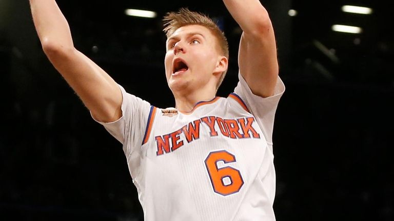 Kristaps Porzingis #6 of the New York Knicks