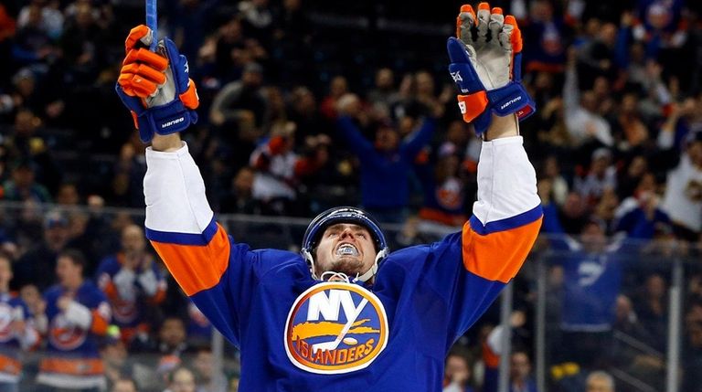 Brock Nelson #29 of the New York Islanders