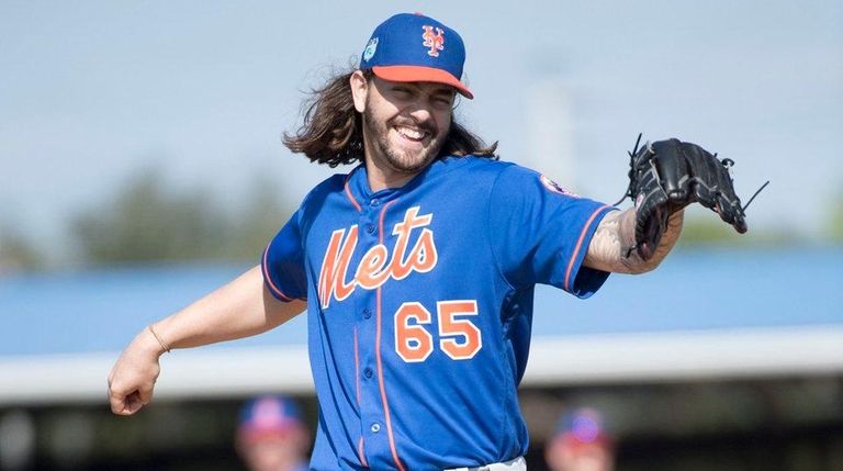 Mets righthander Robert Gsellman during spring training workout