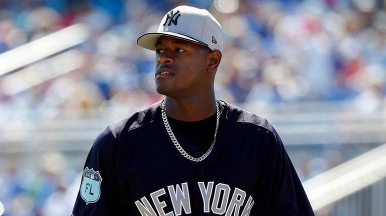 New York Yankees relief pitcher Luis Severino (40)