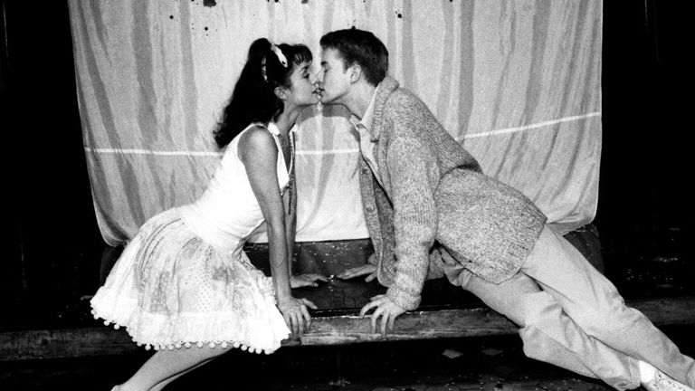 Lisa Mayer and Josh Miller in a