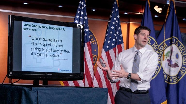 House Speaker Paul Ryan (R-Wis.) uses charts and
