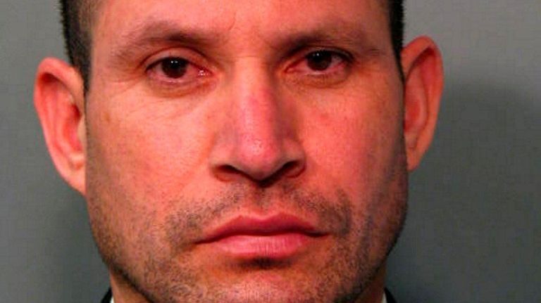 Fredys Santamaria, 39, of Westbury, was arrested Saturday,