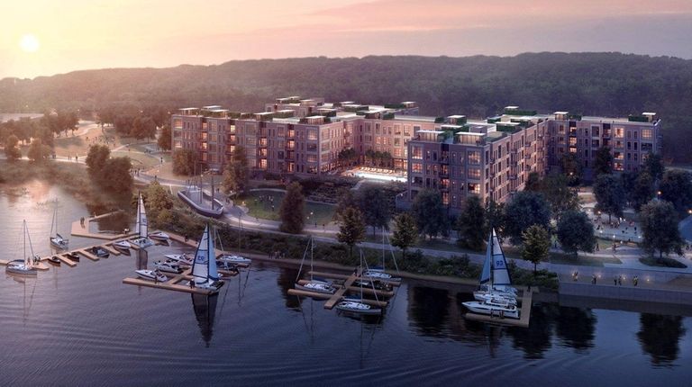 A rendering of the Garvies Point development near