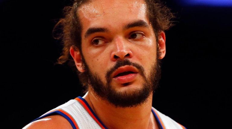 Joakim Noah of the New York Knicks looks