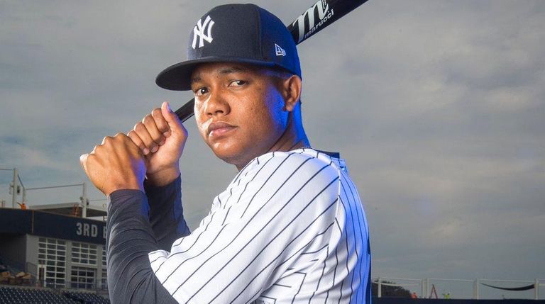 Yankees infielder Starlin Castro at spring training.