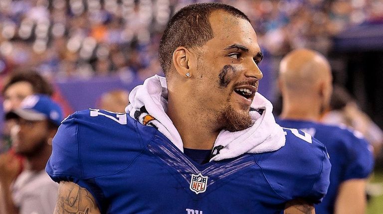 Darian Thompson of the Giants is seen on the