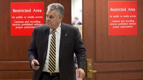 Rep. Peter King (R-Seaford), leaves a House Intelligence